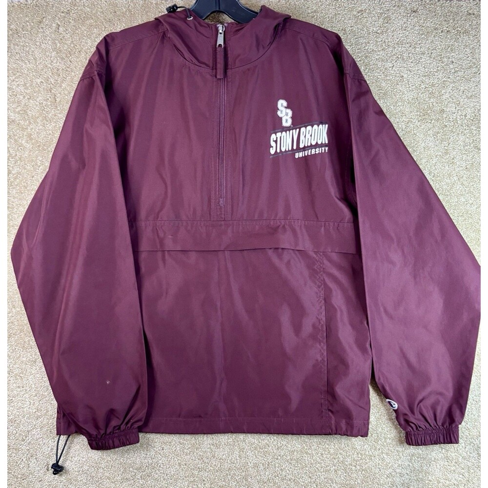 Champion Stony Brook Seawolves Vintage Mens Full Zip Windbreaker Jacket XS